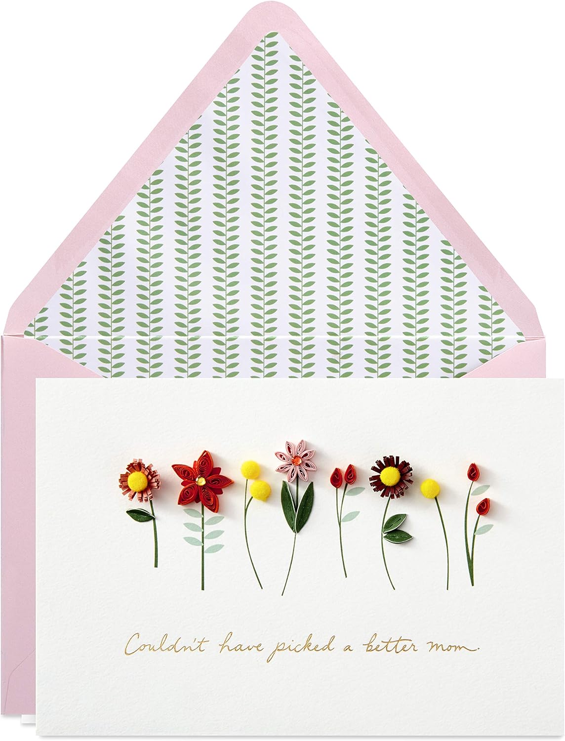 Mothers Day Card, Quilled Flowers, Couldn't Have Picked a Better Mom Mothers Day Card, Quilled Flowers, Couldn't Have Picked a Better Mom